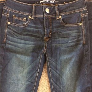 American Eagle dark washed kick boot jeans